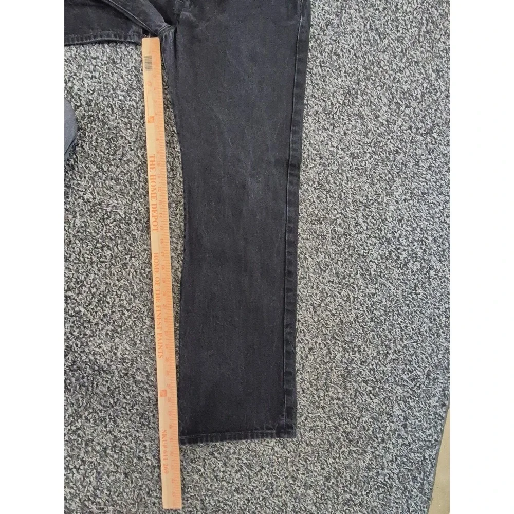 Men's Levi's‎ 501 Straight Original Fit Button Fly Black 100% Cotton Jeans 40x32